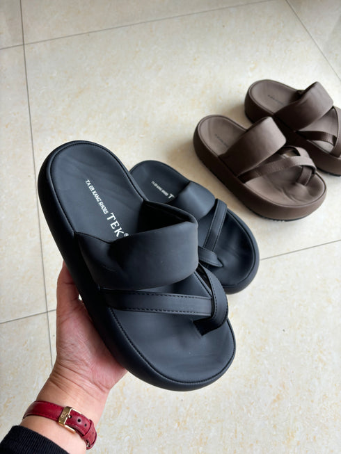 Women Casual Thong Slid on Platform Sandals